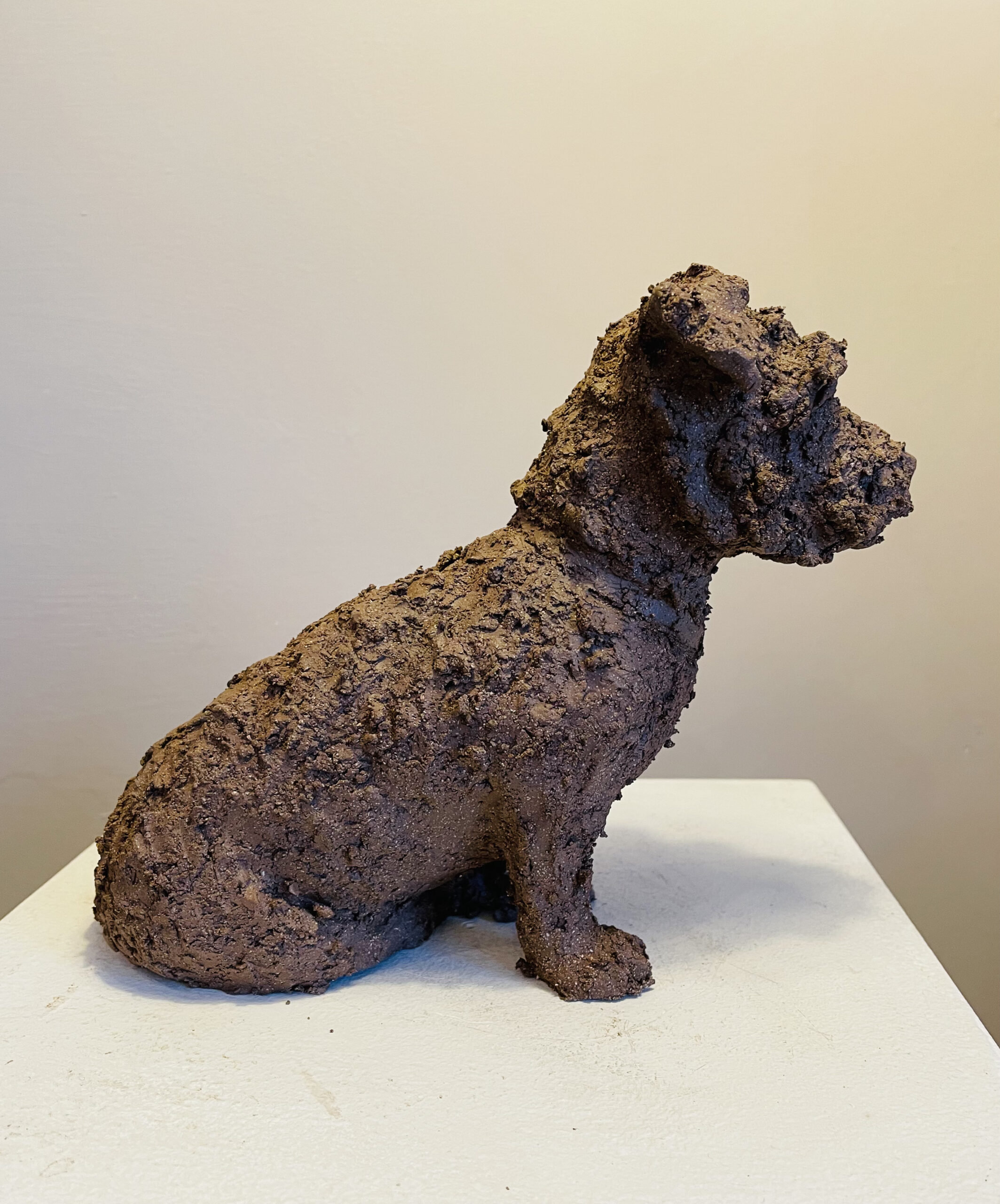 Nelson — miniature sculpture of a Norfolk Terrier
