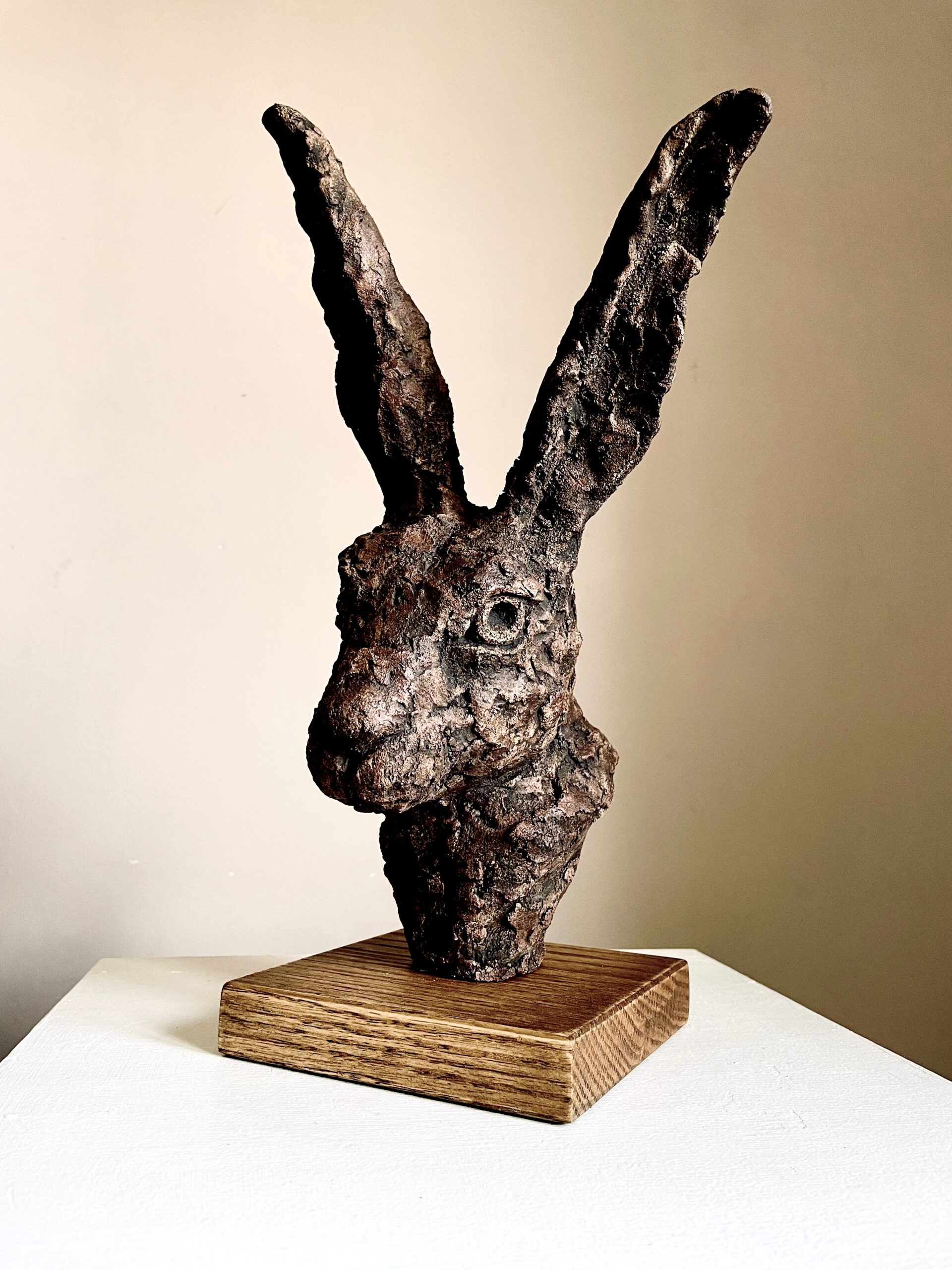 Ceramic hare sculpture