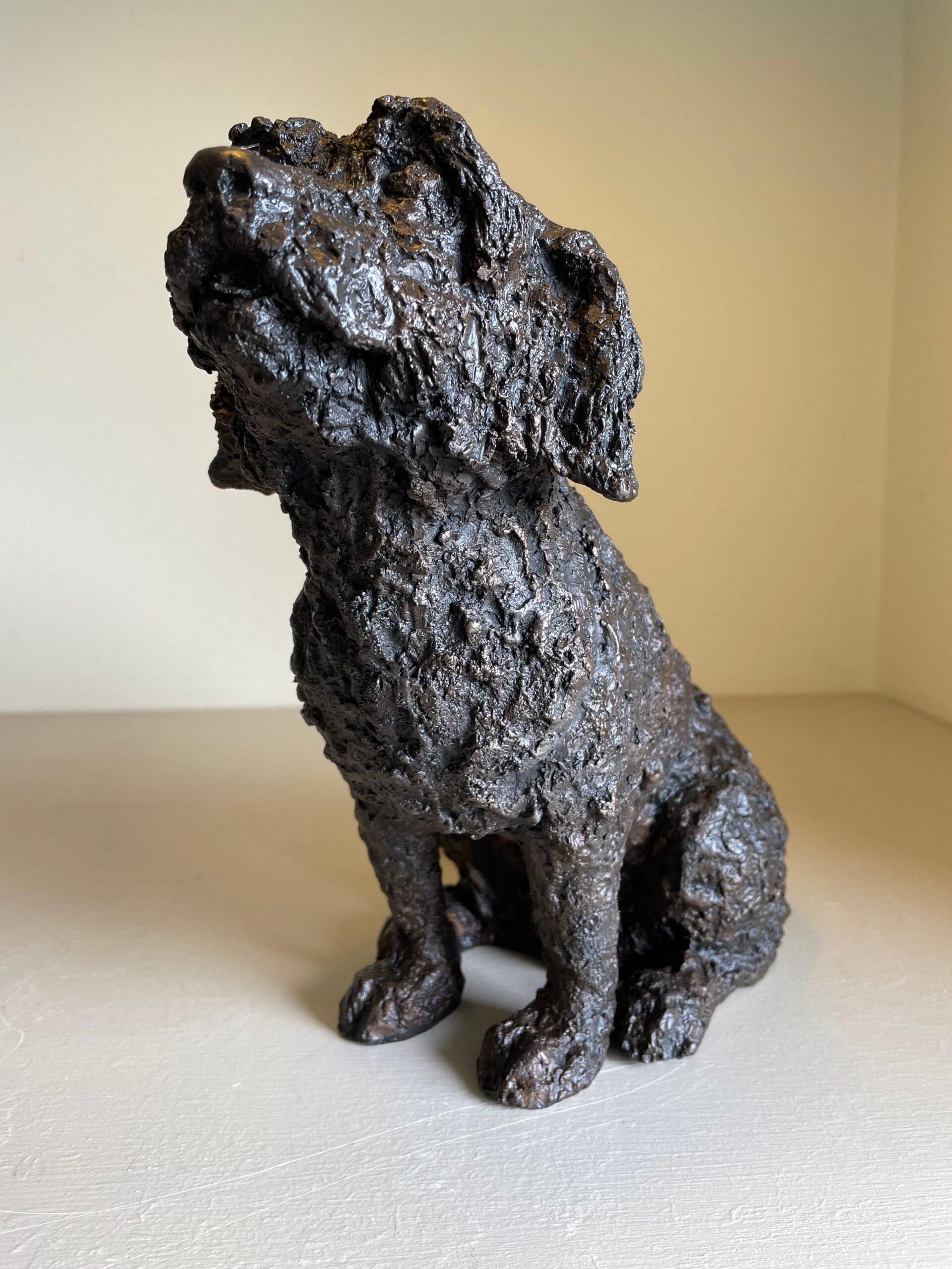 Hector — bronze sculpture of a dog