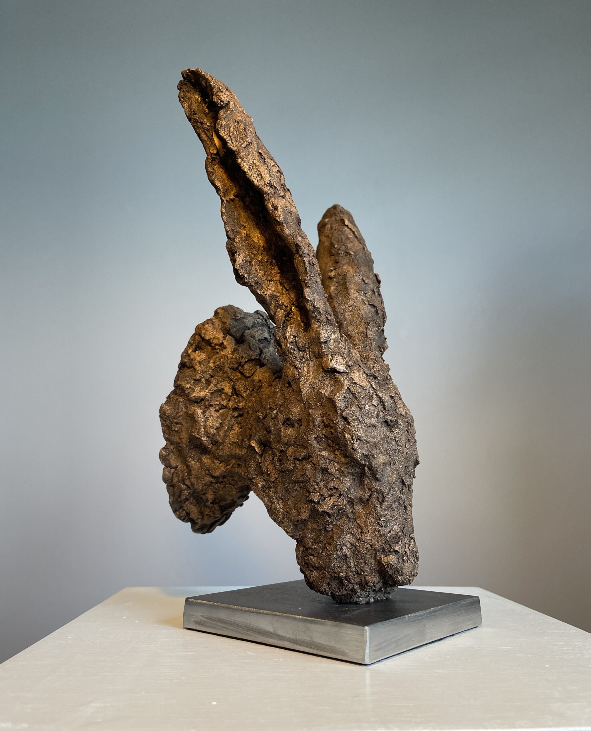 Drinking Hare — ceramic sculpture